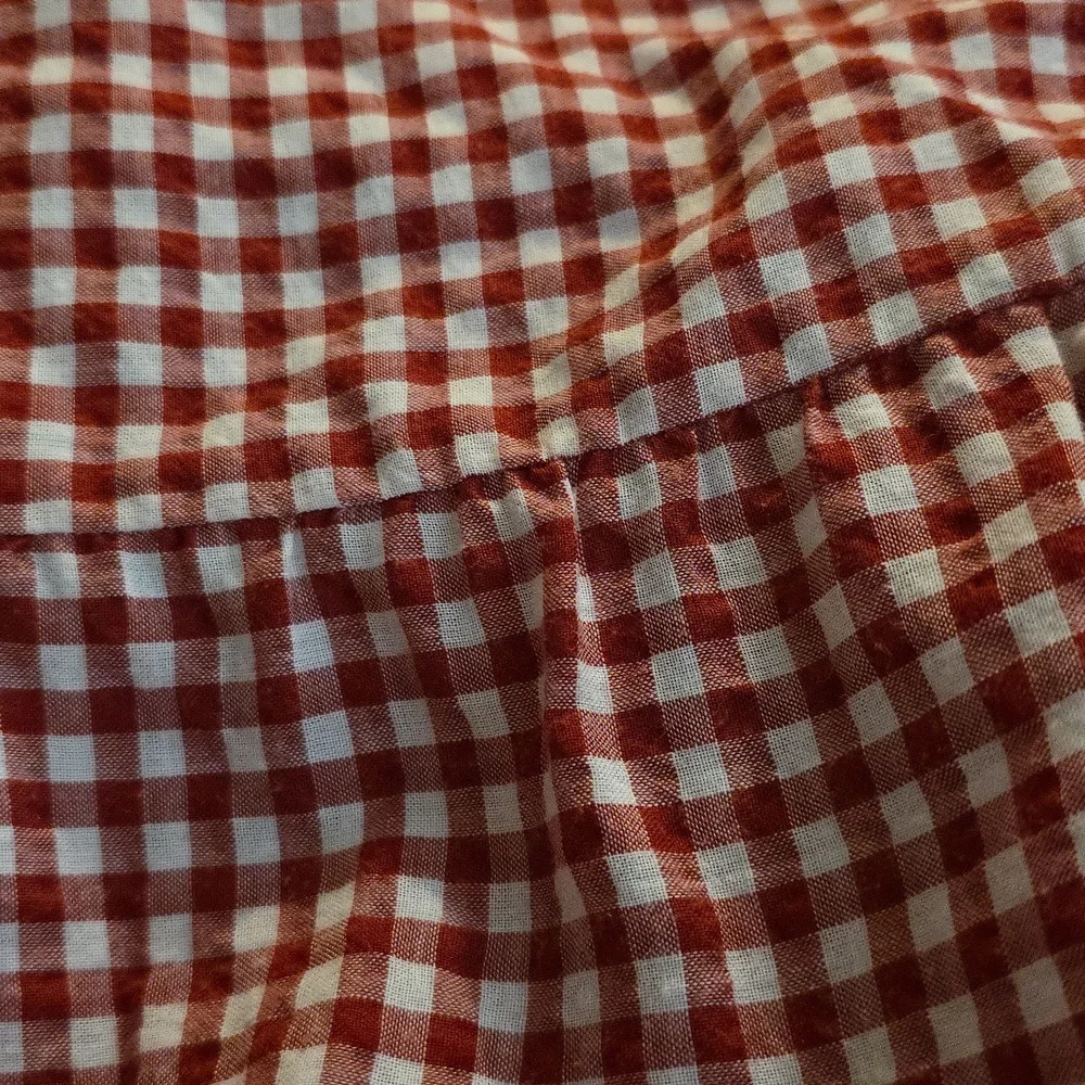 Zara Woman Red Checkered Shirt Size Small (Janni #3) - Picture 3 of 5